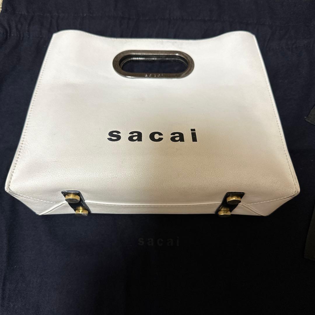 sacai ショッパー バッグ 白