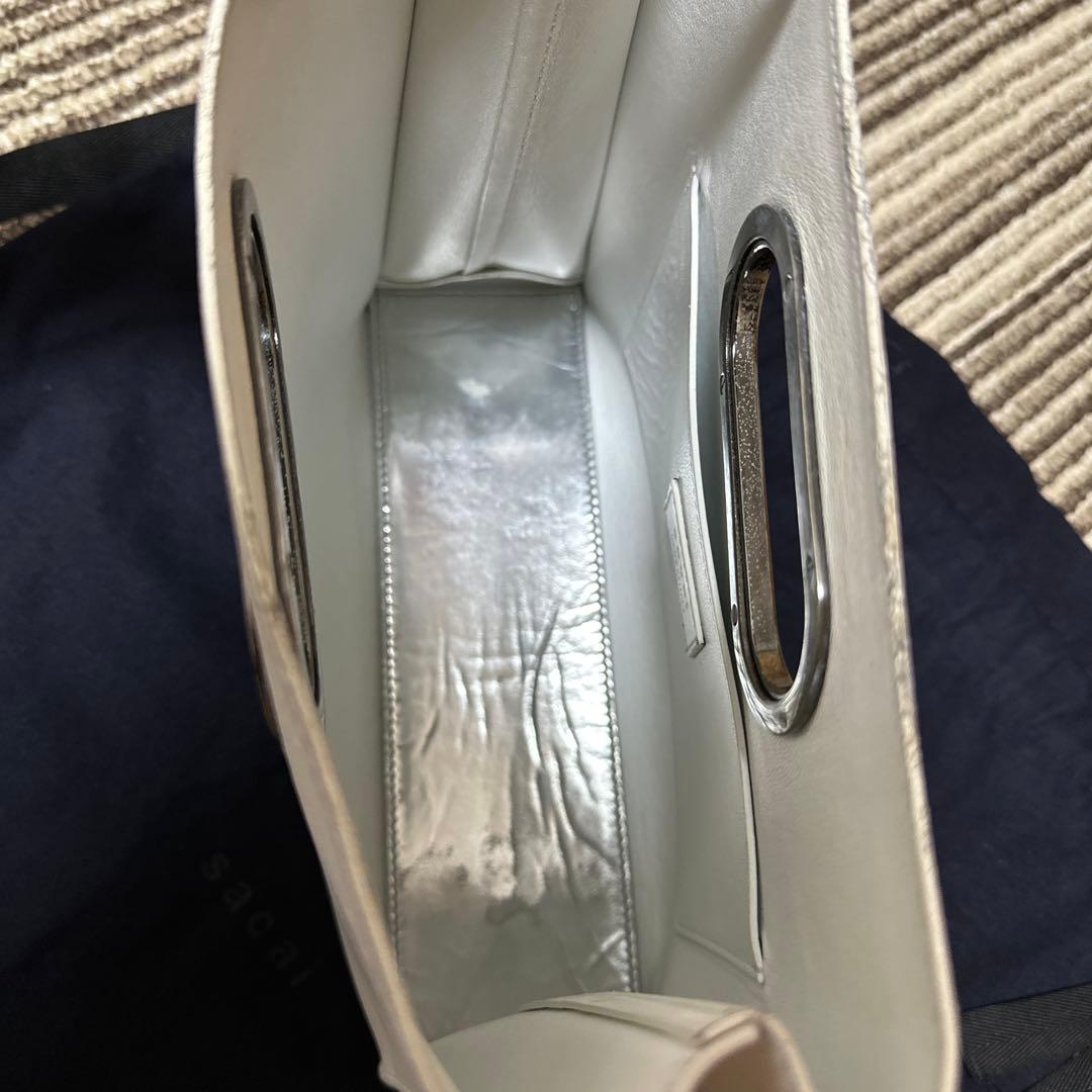 sacai ショッパー バッグ 白