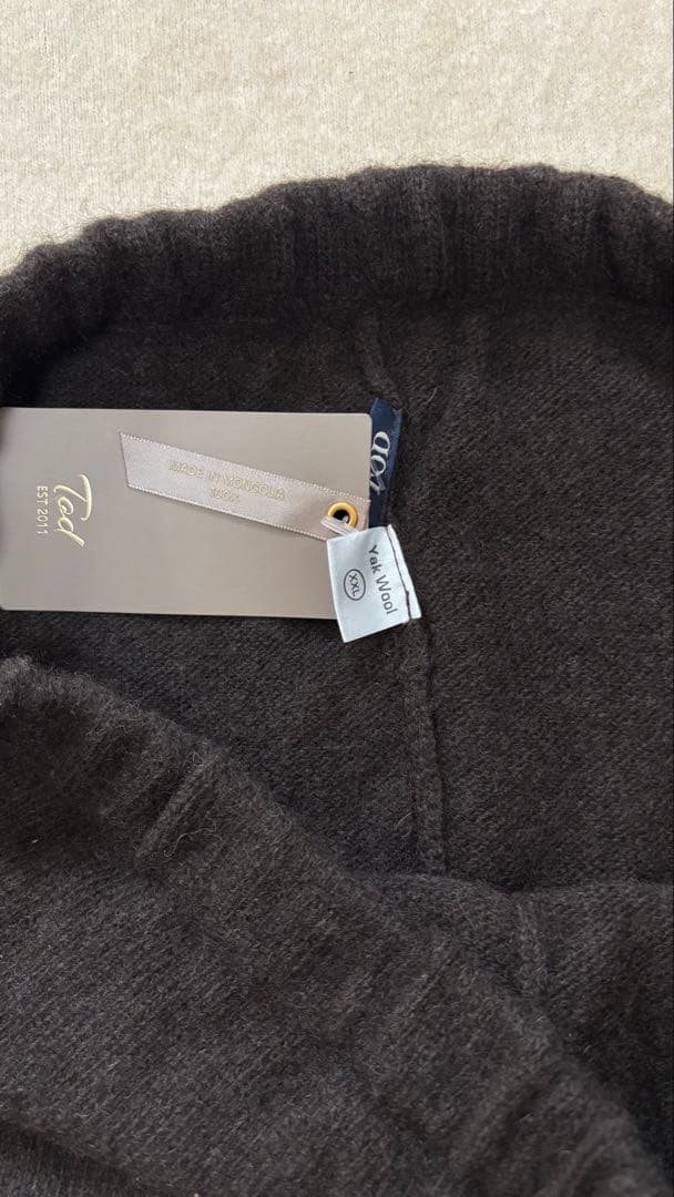 ヤクウールレギンス ヤク100％ XLサイズ モンゴル産 厚手 スパッツ 柔らか