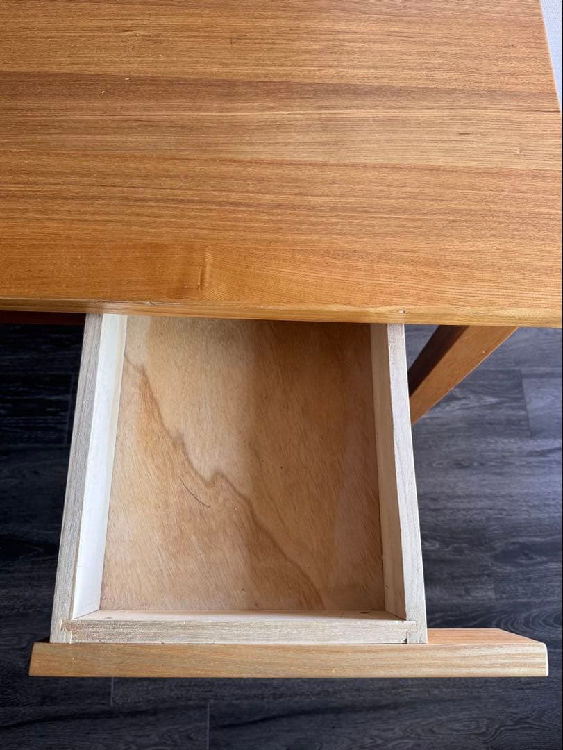 木製シンプル学習机 引き出し付き