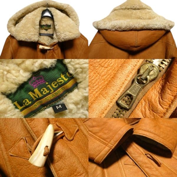 オーバーシルエット＆ビッグサイズ！リアルムートンダッフルパーカーMコート