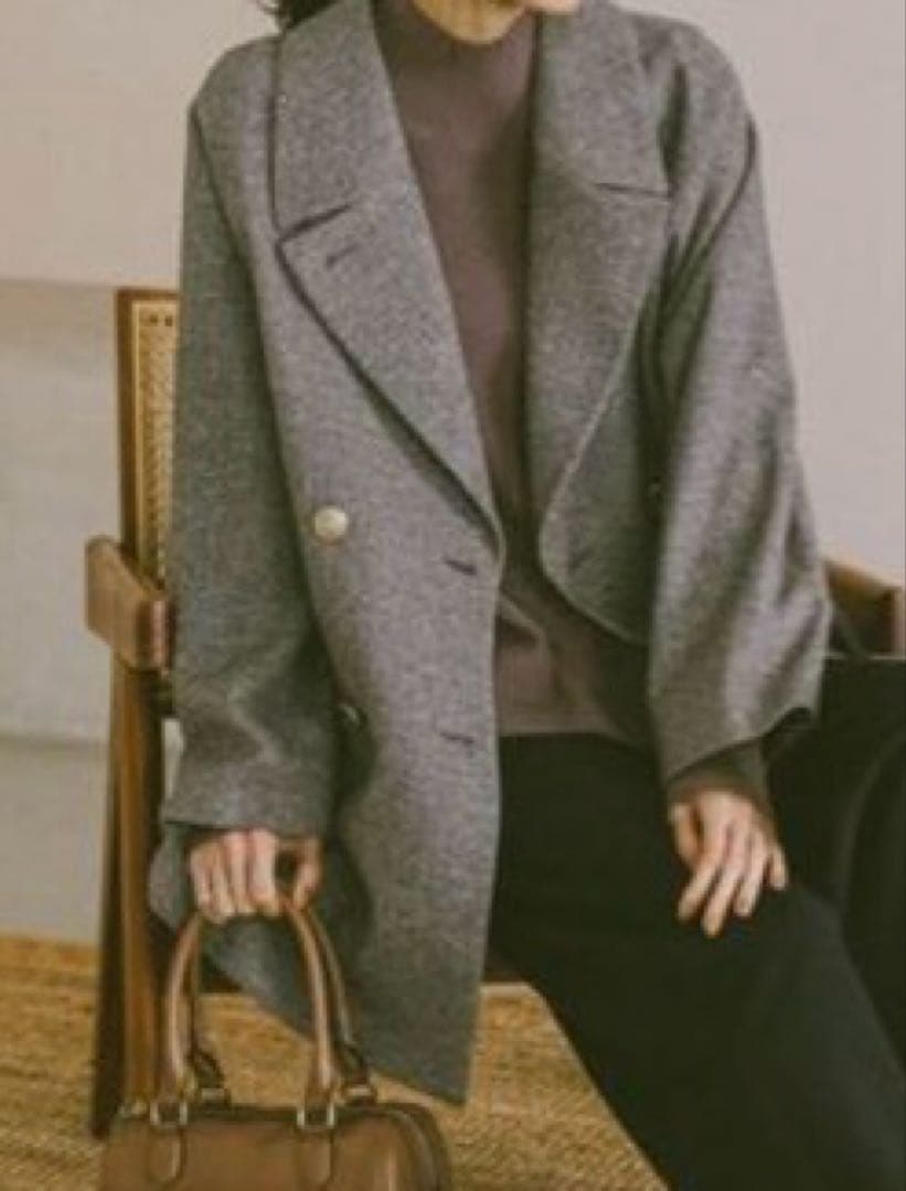 【11月11日までお値下げ中】【新品】軽やかストレッチ襟2WAYミドルコート