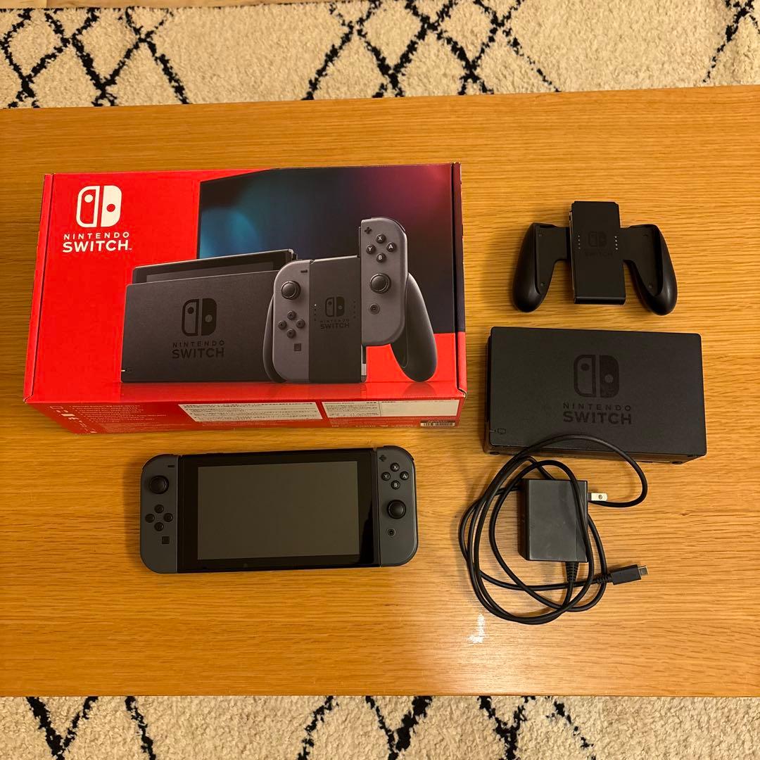 【箱・付属品完備】Nintendo Switch 本体 グレー SDカード付き