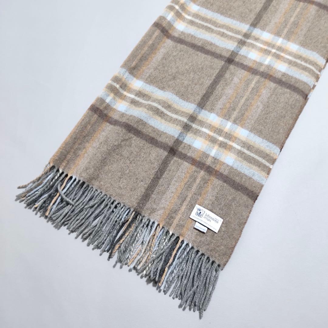 ジョンストンズ オブ エルガン 大判ストール カシミヤ100%