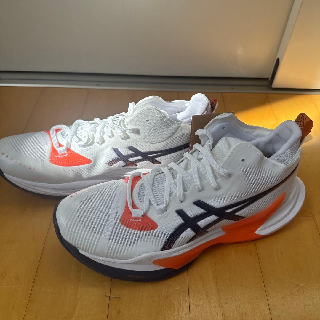 ASICS RISE バレーボールシューズ ホワイト/オレンジ28.5