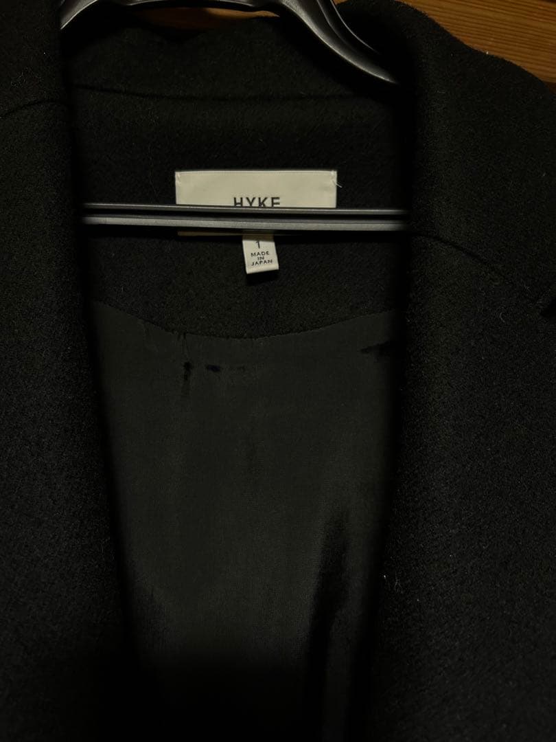 HYKE チェスターコート　黒　サイズ1