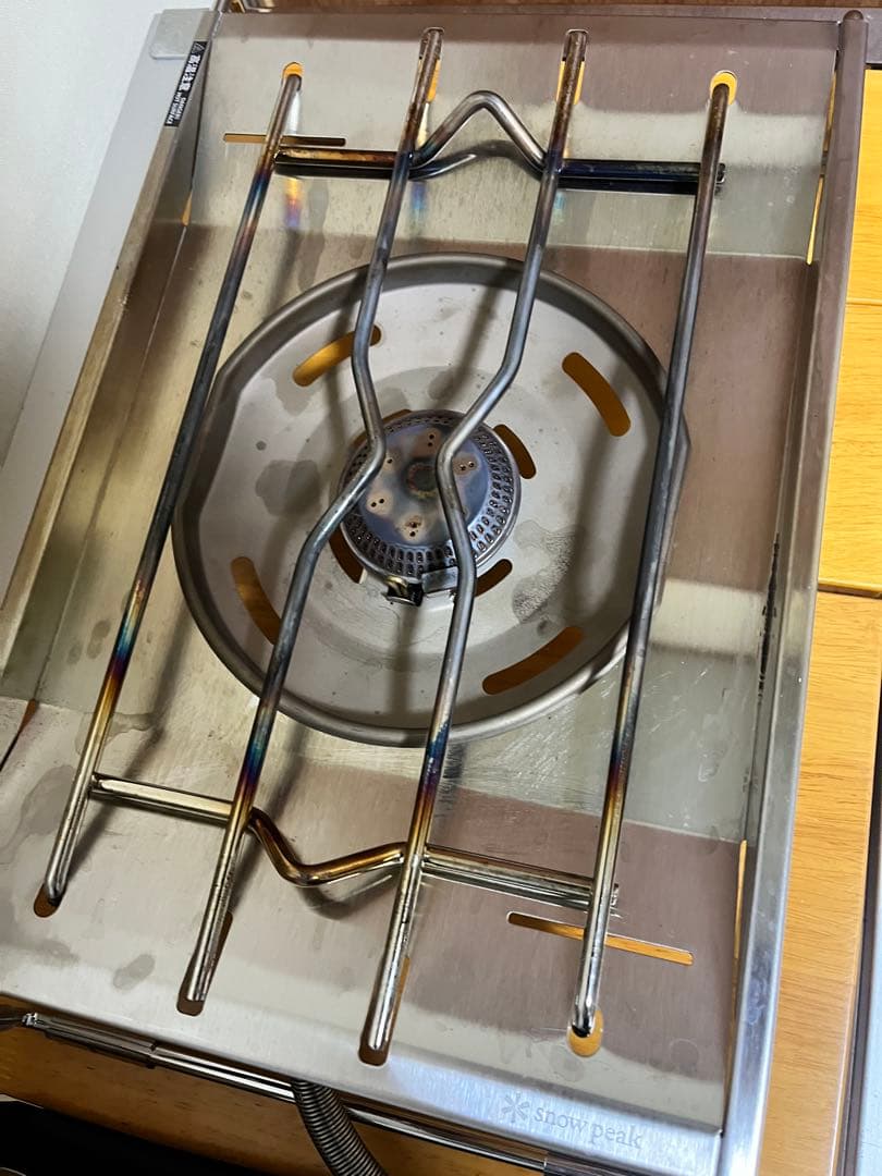 オ*ジ様 【一度のみ使用】スノーピーク　フラットバーナー　ガスボンベ付