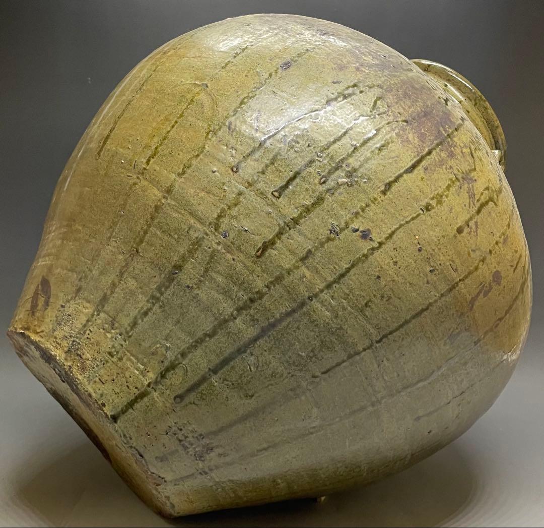 ヨシモ※プロフ必読※　呂宋壺　四耳葉茶壺　36.5cm 　T916