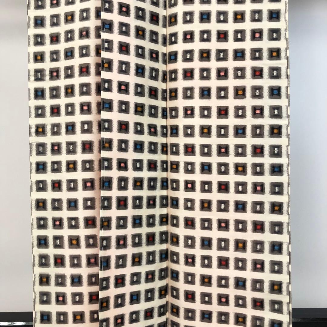 アンティーク着物 銘仙 幾何学模様 AK-5107