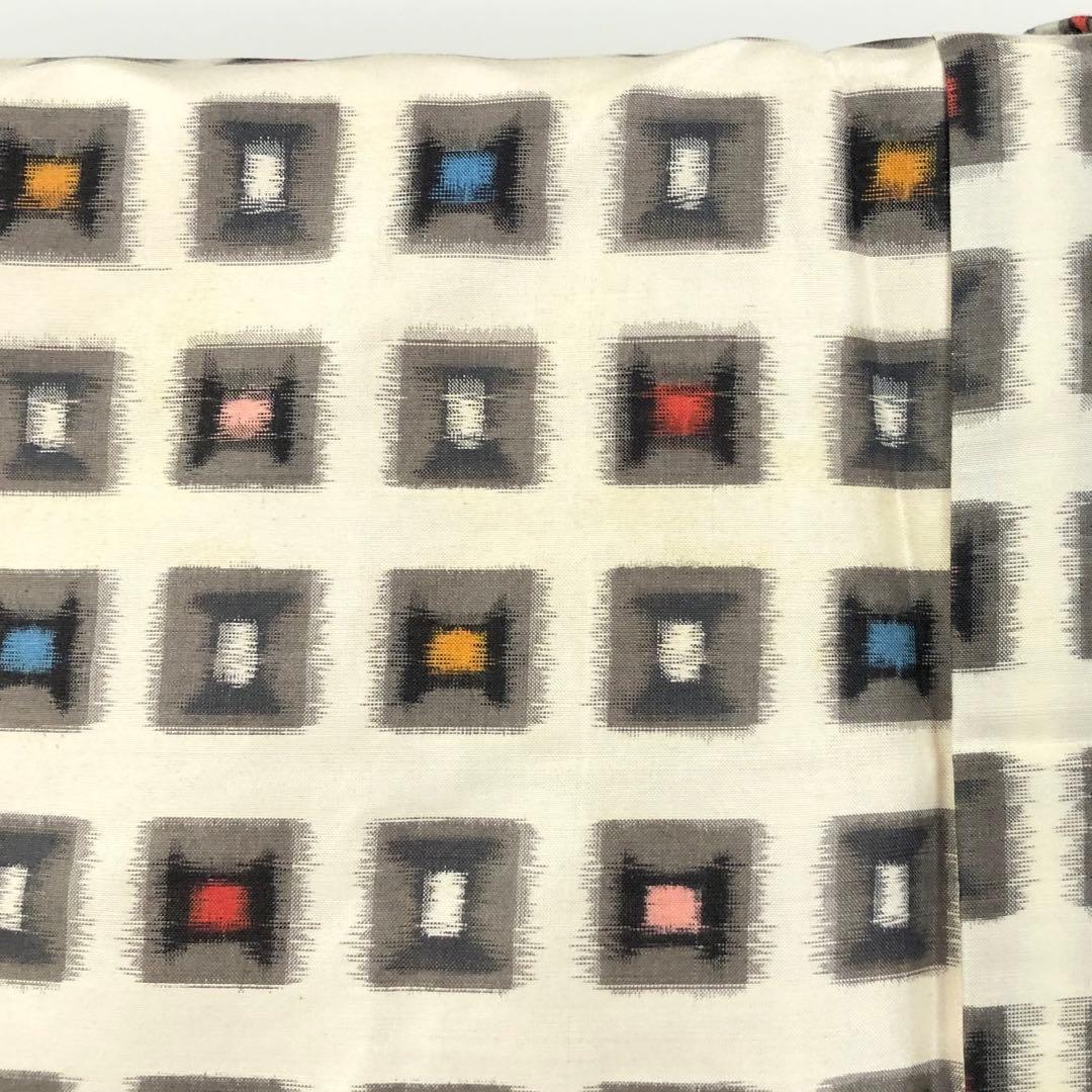 アンティーク着物 銘仙 幾何学模様 AK-5107