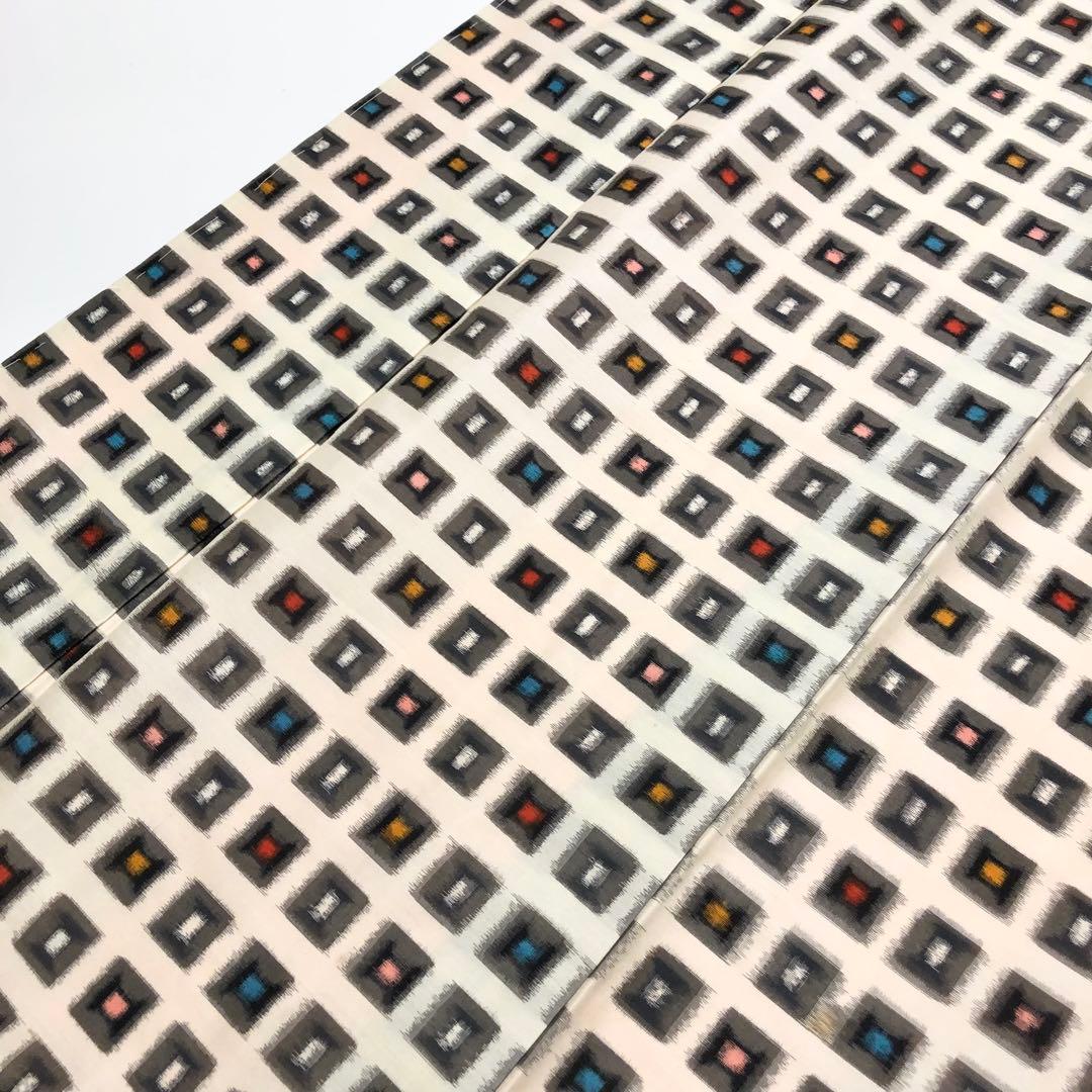 アンティーク着物 銘仙 幾何学模様 AK-5107