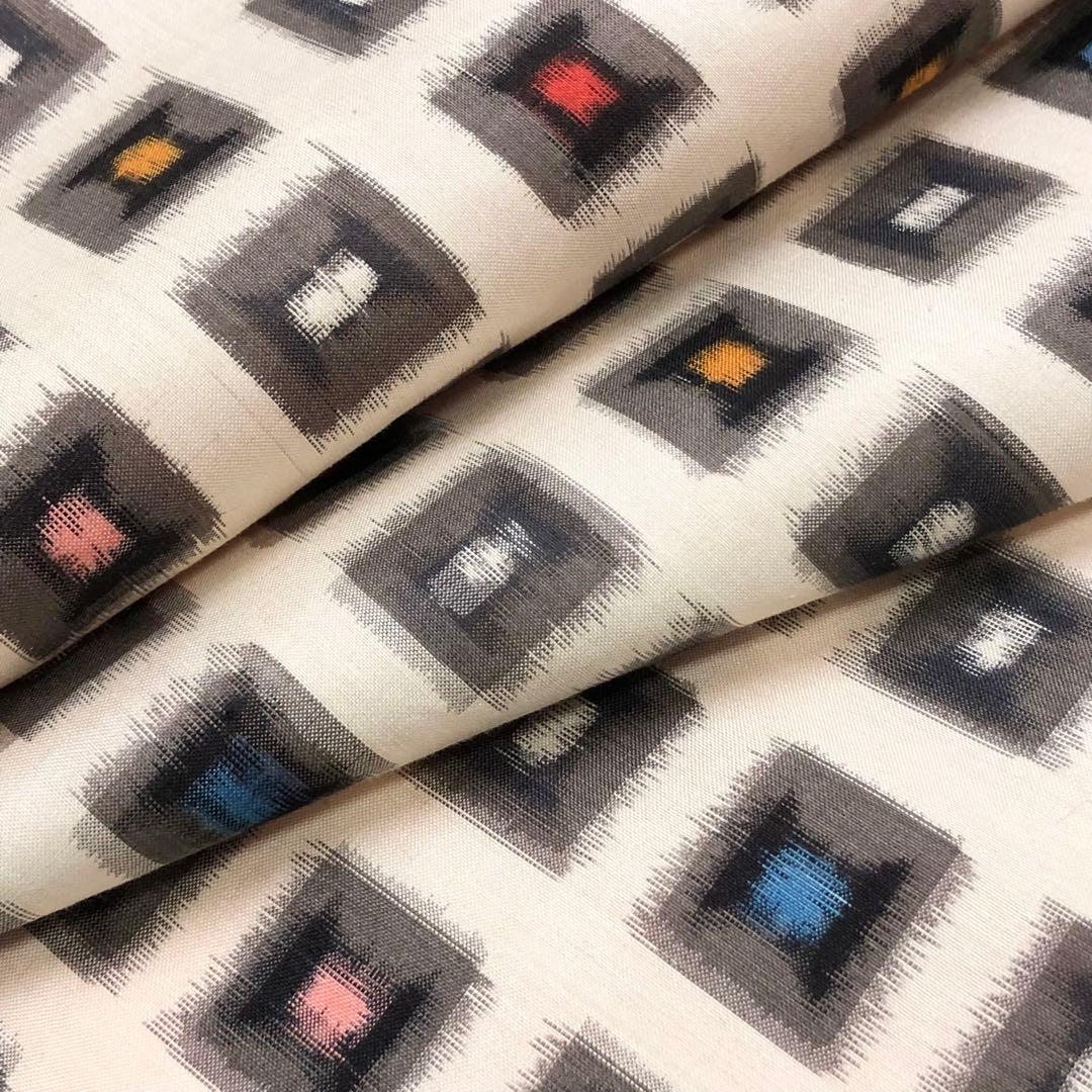 アンティーク着物 銘仙 幾何学模様 AK-5107