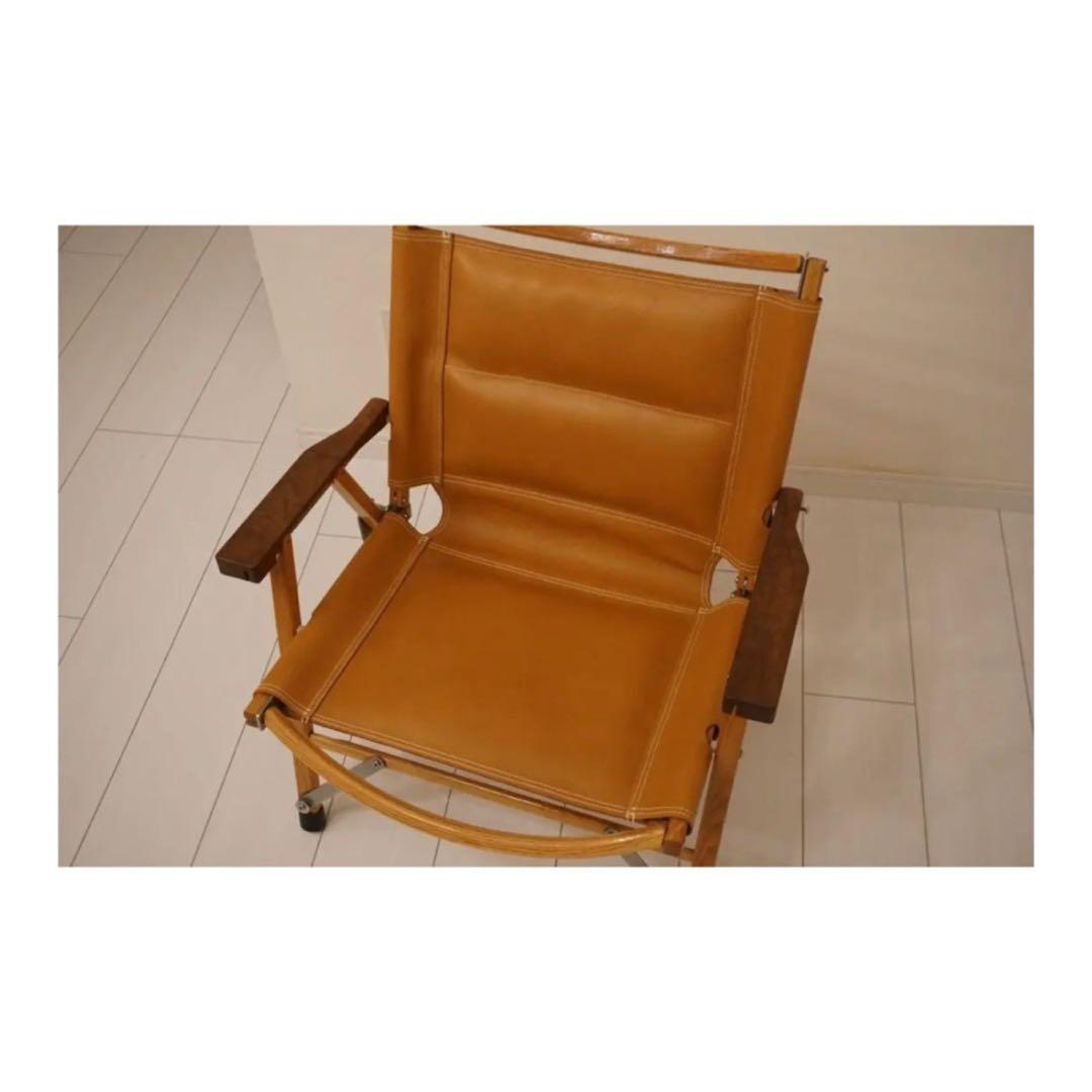 campstyle カーミットチェアクッションレザーシート キャメル