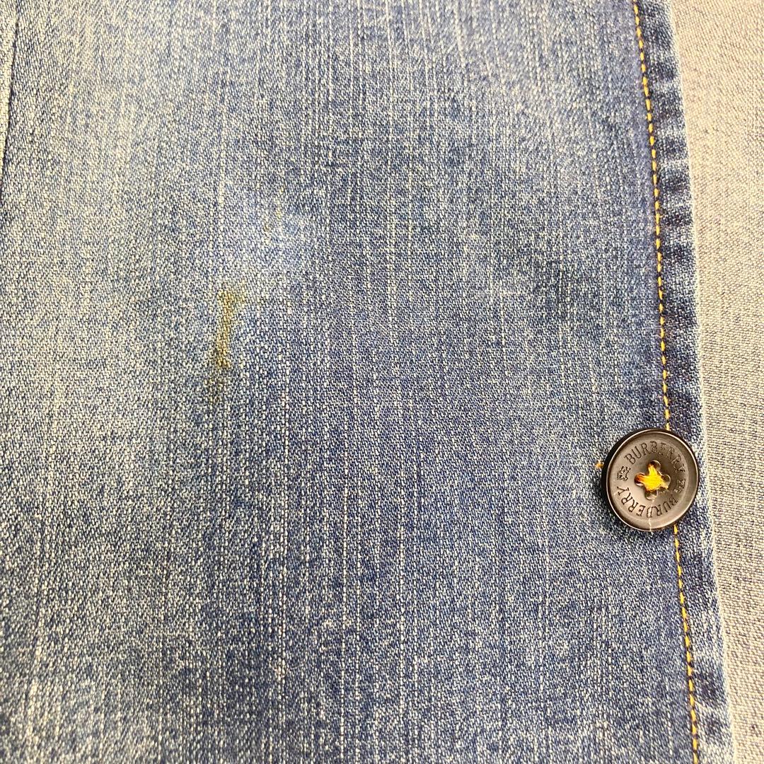 バーバリーブラックレーベル デニム アンコンジャケット ノバチェック