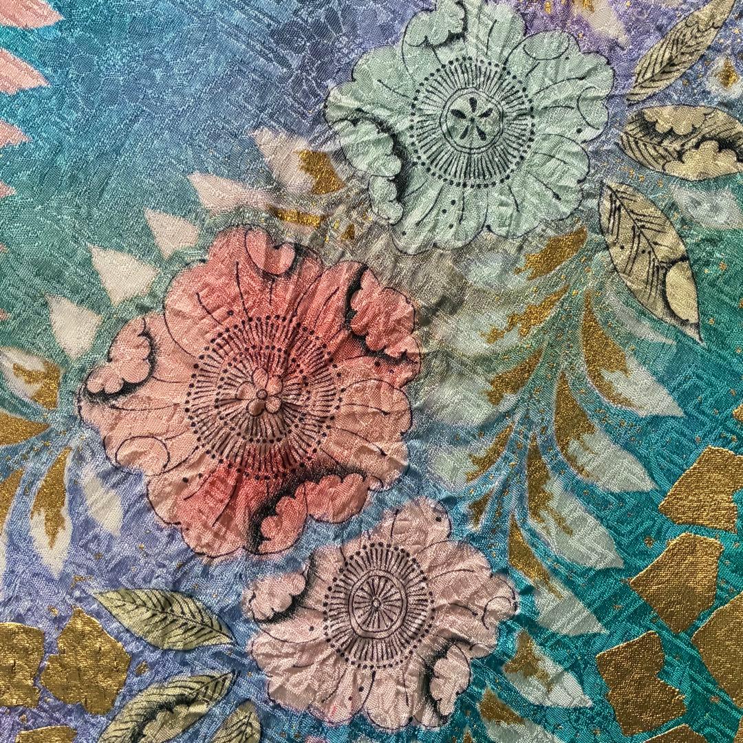 D166 振袖　藤娘きぬたや　やまと誂製　総絞り　辻ヶ花　正絹　着物　袷　極美品