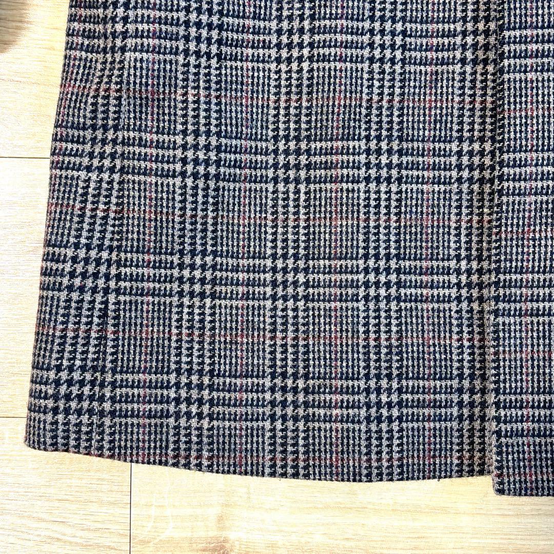 STUDIOUS ウールチェスターコート グレンチェック Lサイズ