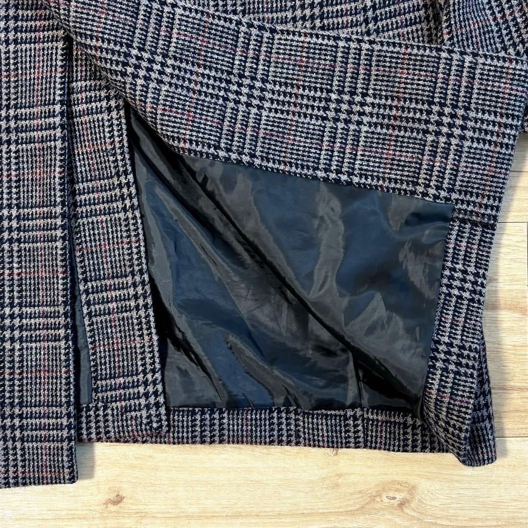 STUDIOUS ウールチェスターコート グレンチェック Lサイズ