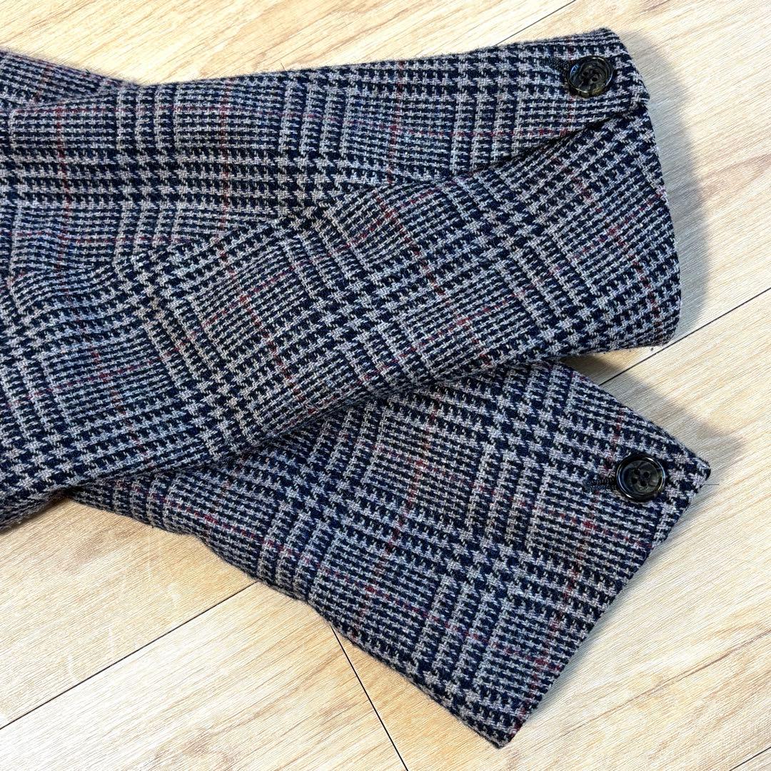 STUDIOUS ウールチェスターコート グレンチェック Lサイズ