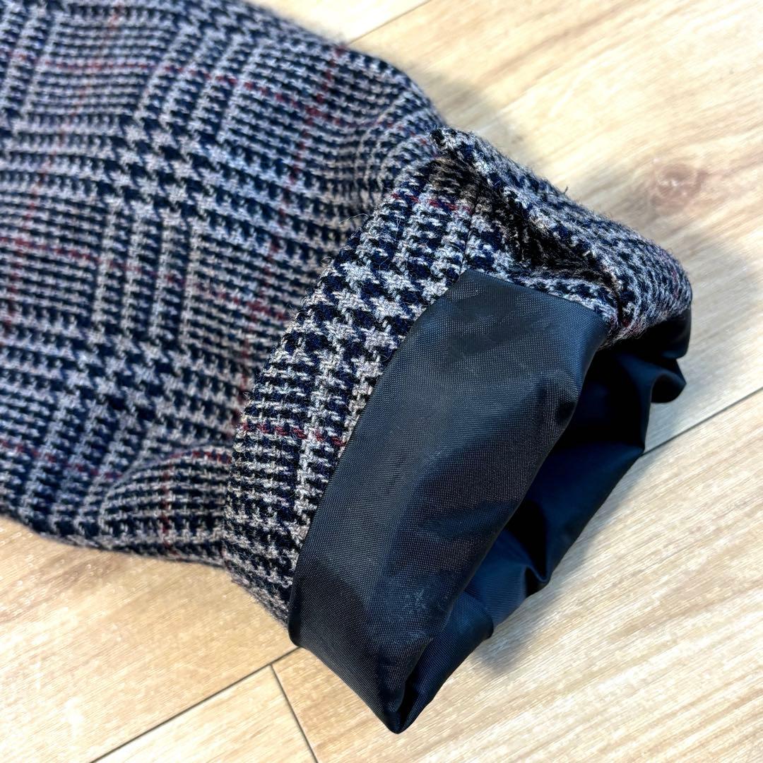 STUDIOUS ウールチェスターコート グレンチェック Lサイズ