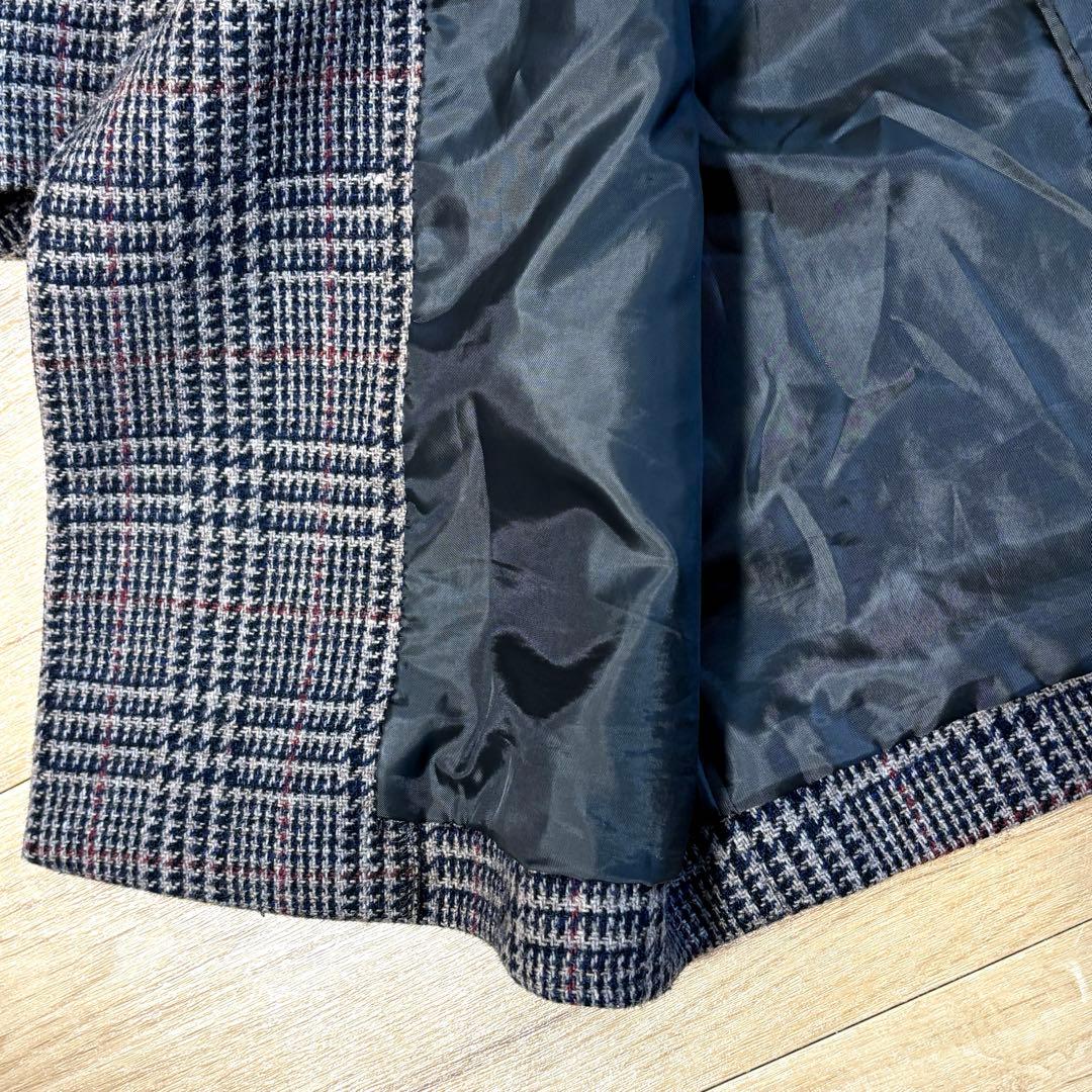 STUDIOUS ウールチェスターコート グレンチェック Lサイズ