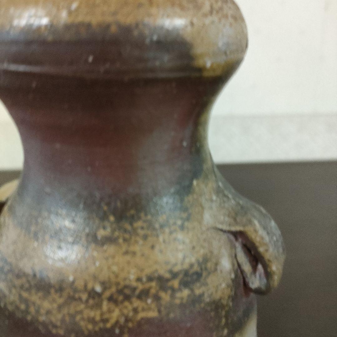 ミィ　人間国宝 伊勢崎淳 備前焼 耳付花入 花器 花瓶 華道具 茶道具