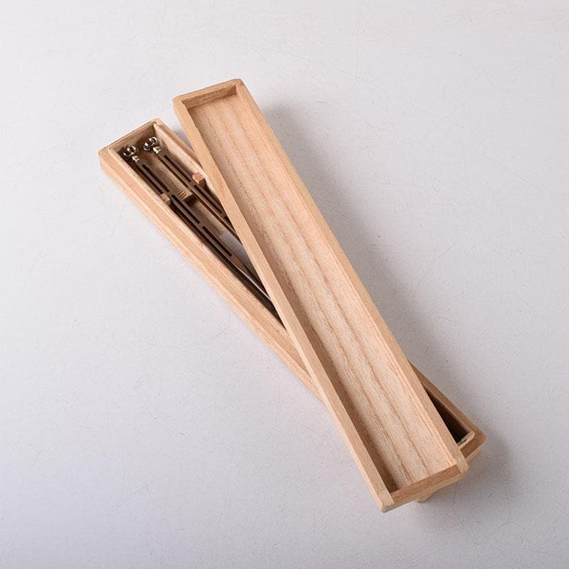 茶道具　金工師　木村清五郎（清雲）造　銅製　菊頭　火箸　共布共箱　C　R8471