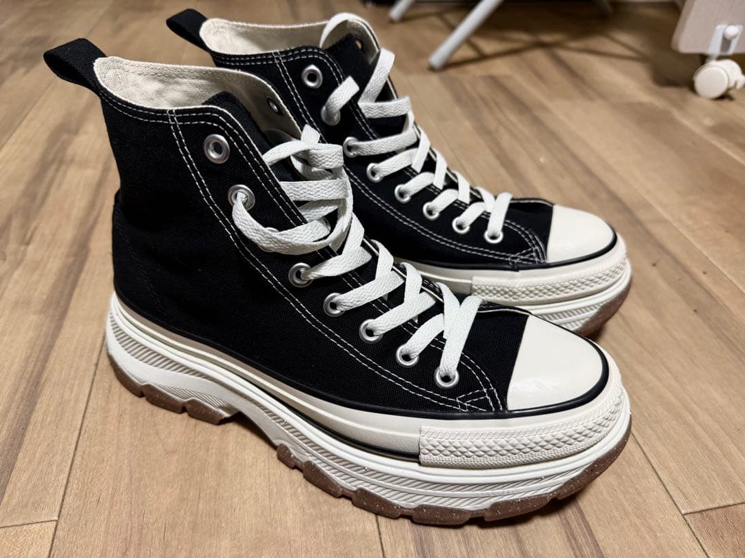 美品✨コンバースオールスターconverse 厚底ハイカットスニーカー 25.5