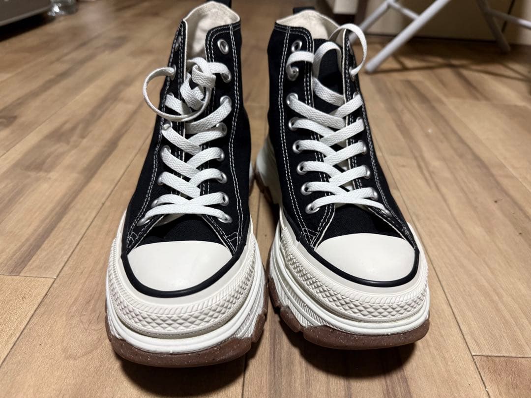 美品✨コンバースオールスターconverse 厚底ハイカットスニーカー 25.5