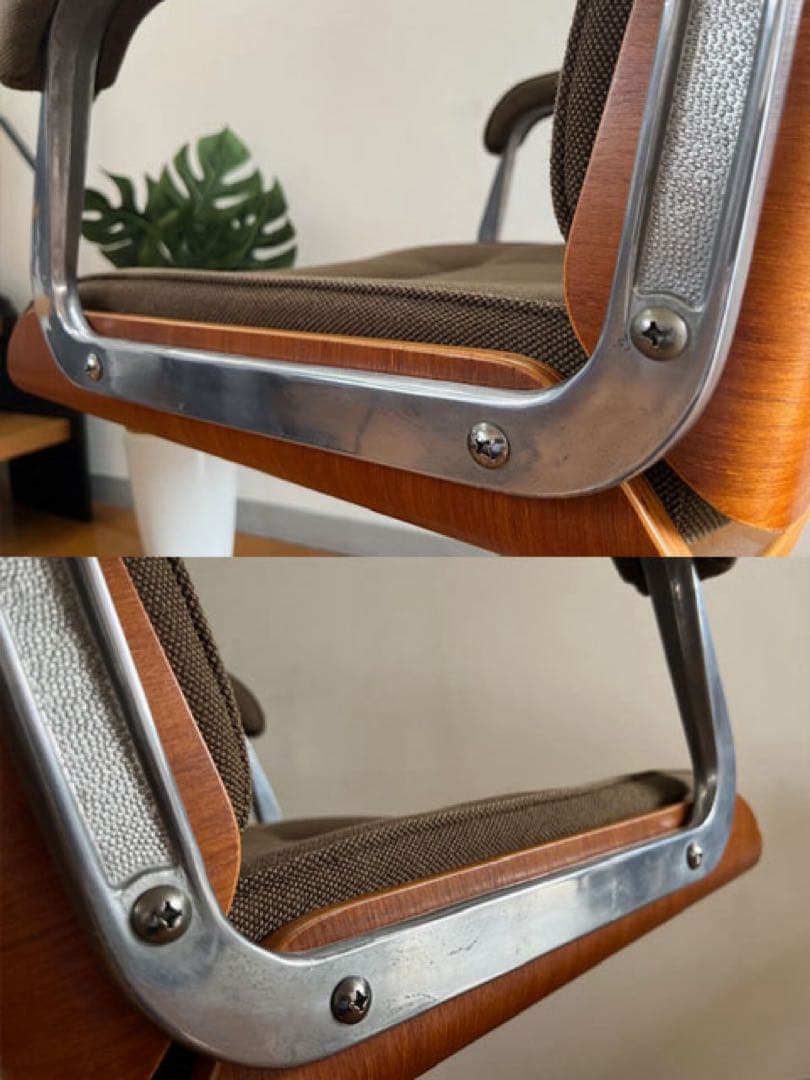 ヴィンテージ　プライウッド　デスクチェア　ミッドセンチュリー　レトロモダン　椅子