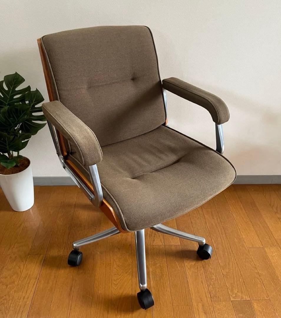 ヴィンテージ　プライウッド　デスクチェア　ミッドセンチュリー　レトロモダン　椅子