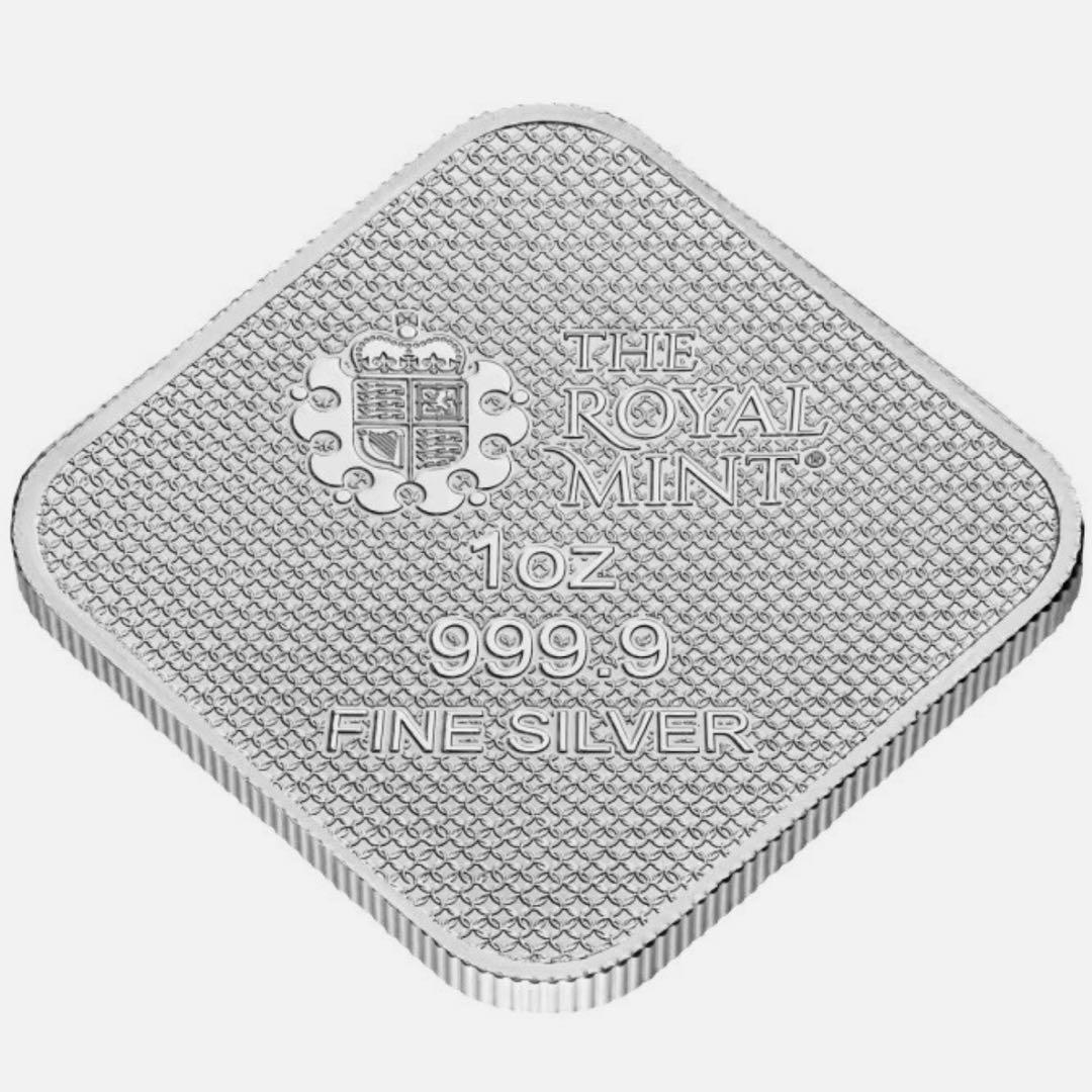 銀貨 英国 ロイヤルミント クイーンズビーストコンプリーター 純銀 四角 1oz