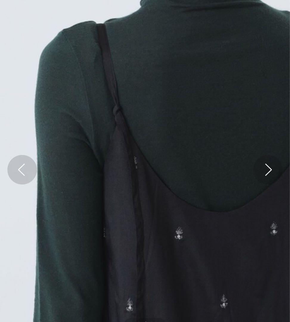 美品ne Quittez pas エンブロイダリーキャミソールドレスワンピース