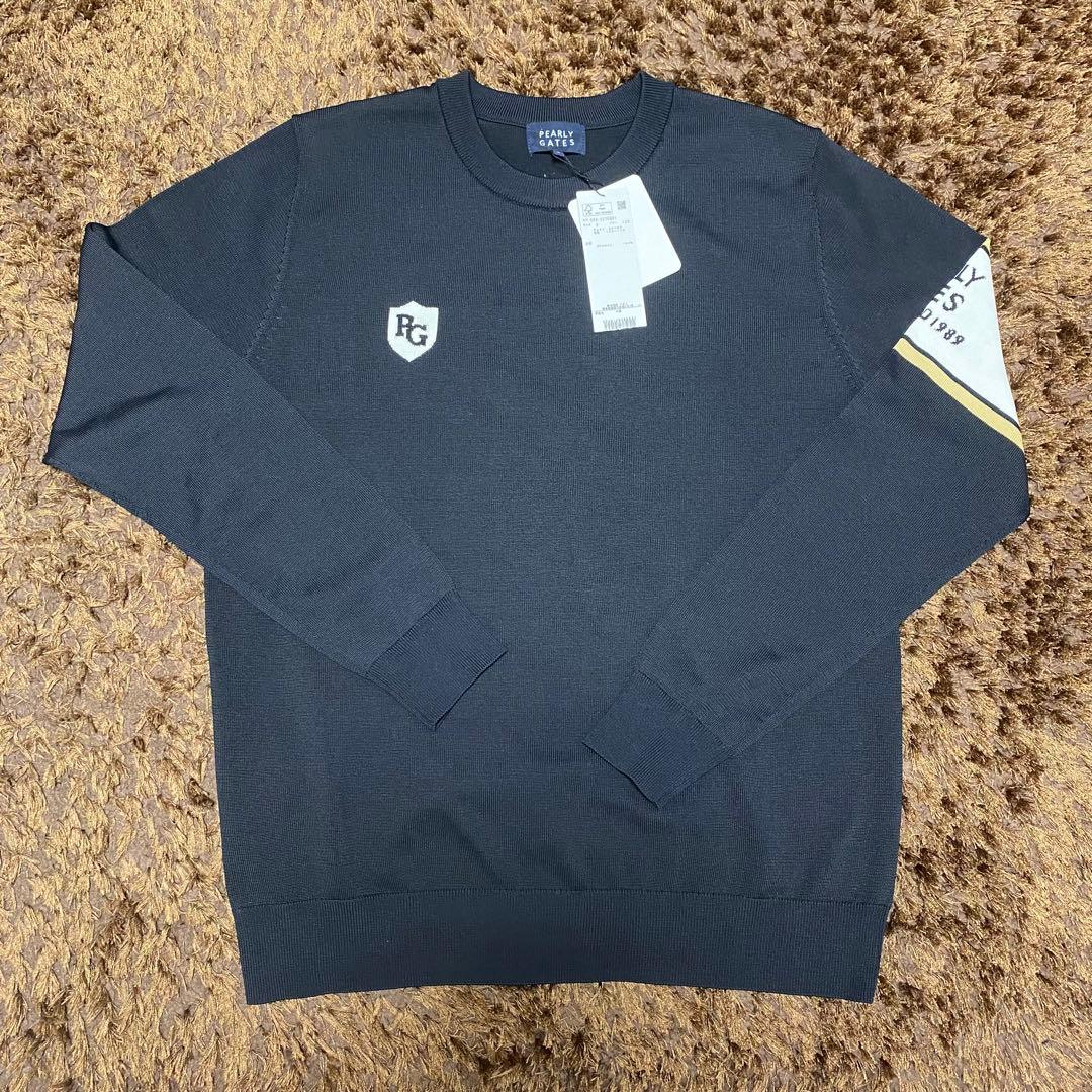 新品タグ付き　パーリーゲイツ　クールネックニットプルオーバー　サイズM