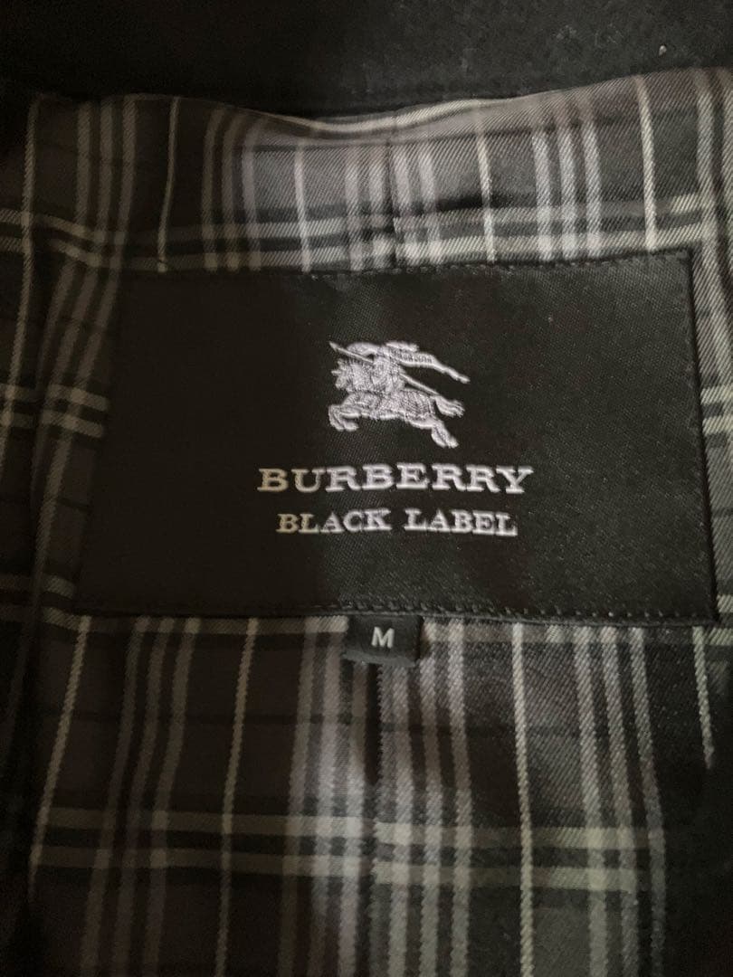 バーバリーブラックレーベル　羊毛90% コート　ブラック　上質