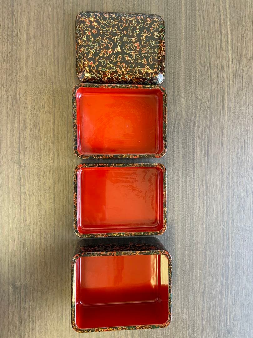 津軽塗 重箱 3段 【未使用】