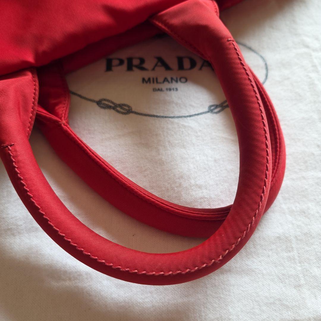 PRADA 赤 トート斜めがけ2wayバッグ