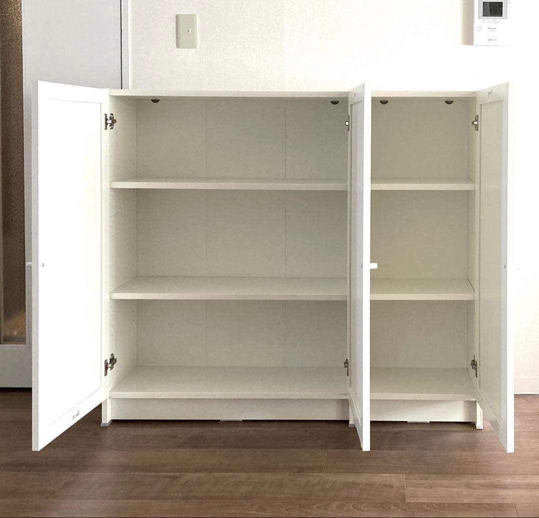 札幌引取 IKEA イケア Billy キャビネット ２点セット 本棚 扉付き