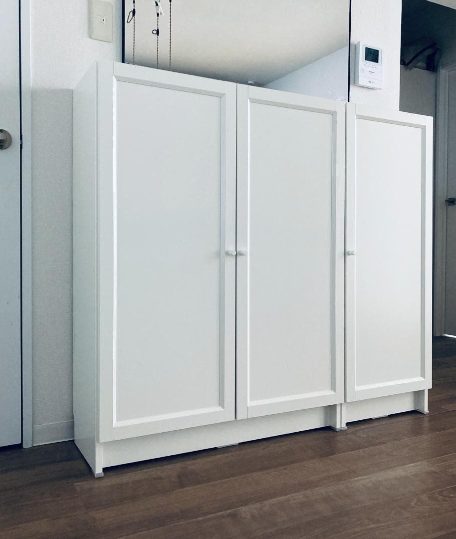 札幌引取 IKEA イケア Billy キャビネット ２点セット 本棚 扉付き