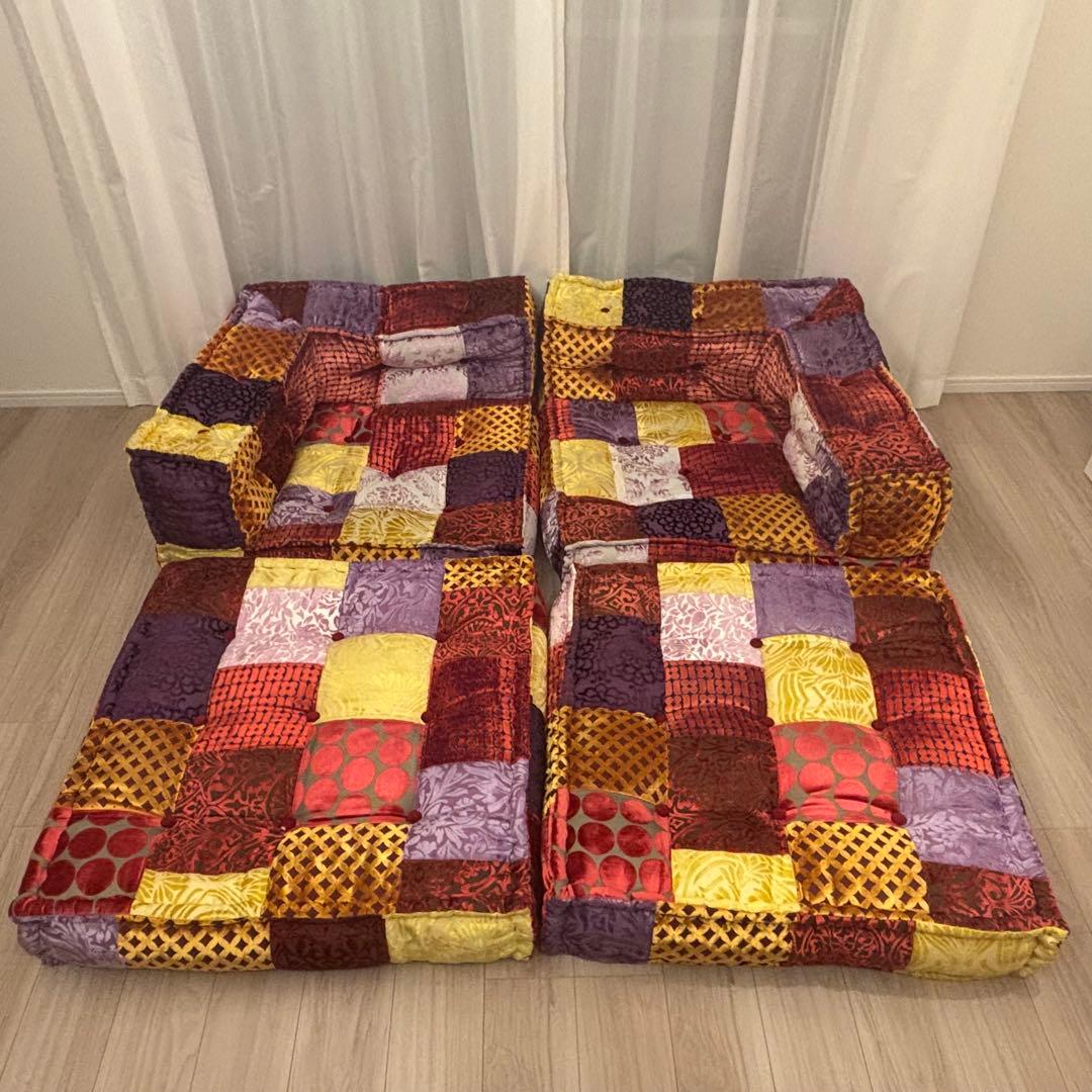 【美品】アデペシュ ブロックマルチソファ 2人掛けコンプリート品【Web品切中】