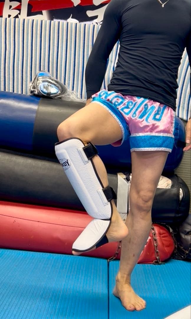 Windy レガース LPL 本革 本格的 ウィンディ キックボクシング 白