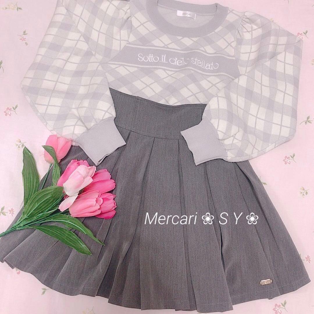 ❤︎4点セット❤︎ evelyn オリジナルチェックワンピース、水色界隈、量産型♩