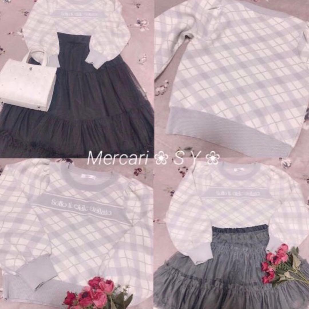 ❤︎4点セット❤︎ evelyn オリジナルチェックワンピース、水色界隈、量産型♩