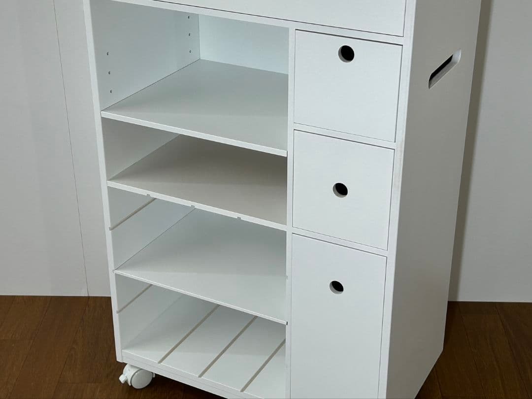 キッチンワゴン　no3474ホワイト