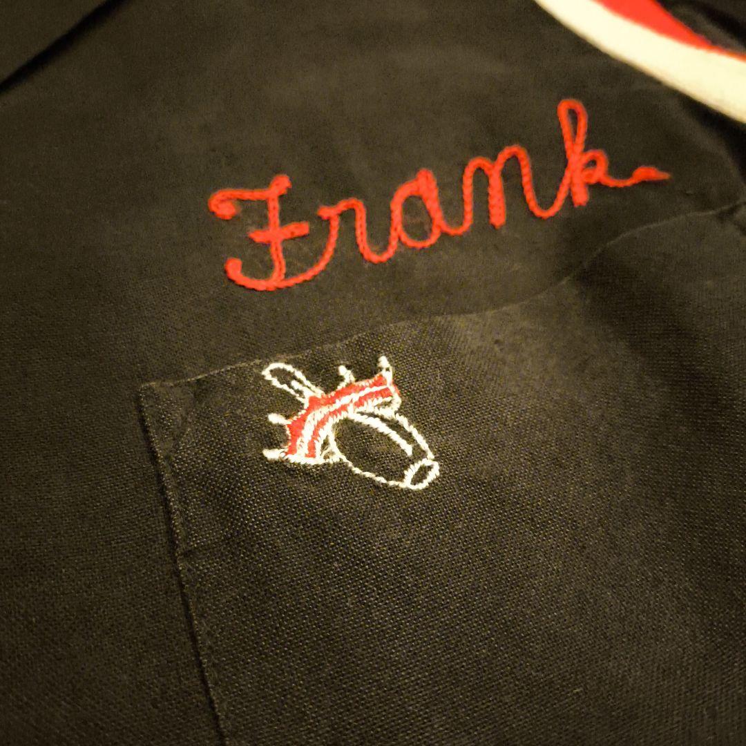 ヒルトン　ボーリングシャツ　黒タグ　アメリカ製　刺繍