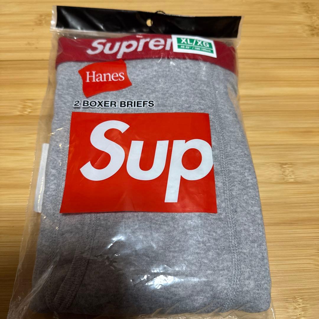 S Supreme Hanes Boxer 2 Pack グレー 希少XL