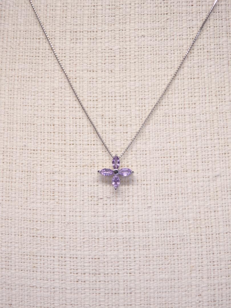 パープルサファイア ペンダントTOP A6057 0.38ct プラチナPt 星