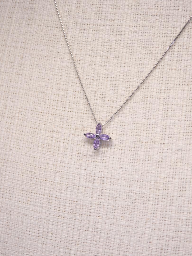 パープルサファイア ペンダントTOP A6057 0.38ct プラチナPt 星