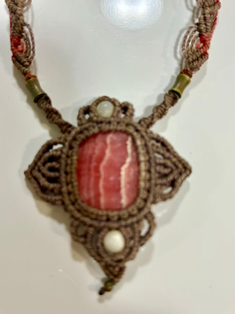 天然石 マクラメ編み ネックレス　3点まとめて