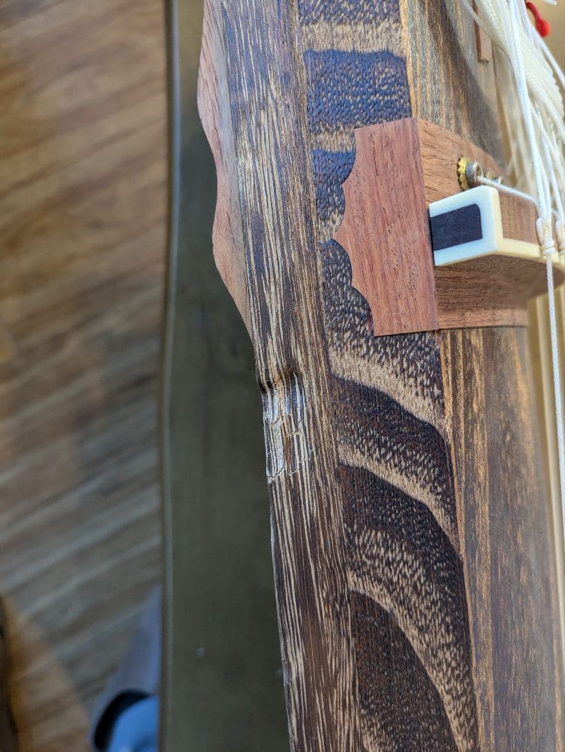 琴　和楽器　弦楽器 13弦　すだれ彫り　口絵　美木目