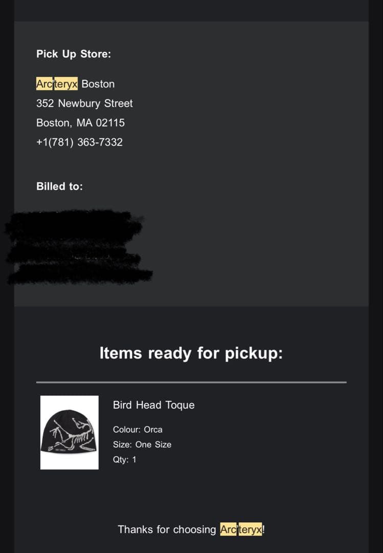 ARC'TERYX グラフィックビーニー